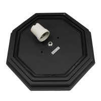 GLOBOSTAR® RUBY 00912 Vintage Φωτιστικό Οροφής με Ντουί 1 x E27 AC 220-240V IP20 - Μαύρο & Λευκό - Μ27 x Π27 x Υ12cm