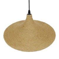 GLOBOSTAR® SHANGHAI ROPE 00917 Boho Κρεμαστό Φωτιστικό Οροφής με Ντουί 1 x E27 AC 220-240V IP20 - Μπεζ - Μ37 x Π37 x Υ20cm