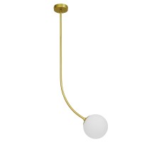 GLOBOSTAR® DRIZZLE 00921 Μοντέρνο Φωτιστικό Οροφής με Ντουί 1 x E27 AC 220-240V IP20 - Λευκό & Χρυσό - Μ15 x Π15 x Υ100cm
