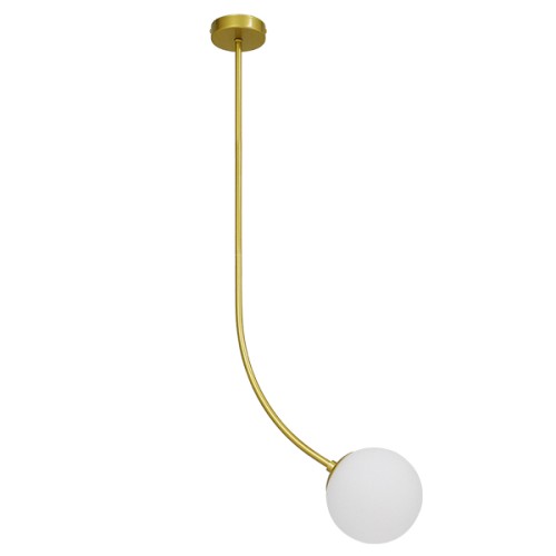 GLOBOSTAR® DRIZZLE 00921 Μοντέρνο Φωτιστικό Οροφής με Ντουί 1 x E27 AC 220-240V IP20 - Λευκό & Χρυσό - Μ15 x Π15 x Υ100cm