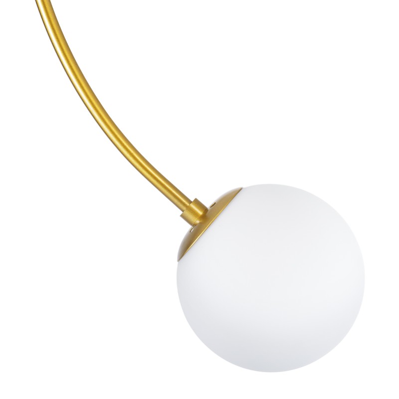 GLOBOSTAR® DRIZZLE 00921 Μοντέρνο Φωτιστικό Οροφής με Ντουί 1 x E27 AC 220-240V IP20 - Λευκό & Χρυσό - Μ15 x Π15 x Υ100cm