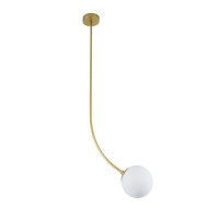 GLOBOSTAR® DRIZZLE 00922 Μοντέρνο Φωτιστικό Οροφής με Ντουί 1 x E27 AC 220-240V IP20 - Λευκό & Χρυσό - Μ15 x Π15 x Υ70cm