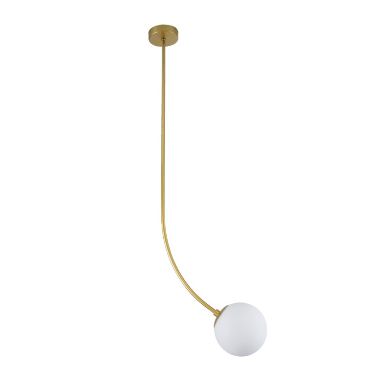 GLOBOSTAR® DRIZZLE 00922 Μοντέρνο Φωτιστικό Οροφής με Ντουί 1 x E27 AC 220-240V IP20 - Λευκό & Χρυσό - Μ15 x Π15 x Υ70cm