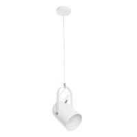 GLOBOSTAR® HAZEL 00924 Μοντέρνο Κρεμαστό Φωτιστικό Οροφής με Ντουί 1 x E27 AC 220-240V IP20 - Λευκό & Χρυσό - Μ12 x Π12 x Υ27cm
