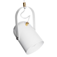 GLOBOSTAR® HAZEL 00924 Μοντέρνο Κρεμαστό Φωτιστικό Οροφής με Ντουί 1 x E27 AC 220-240V IP20 - Λευκό & Χρυσό - Μ12 x Π12 x Υ27cm
