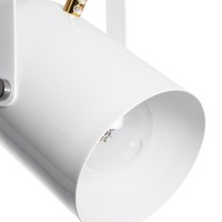 GLOBOSTAR® HAZEL 00924 Μοντέρνο Κρεμαστό Φωτιστικό Οροφής με Ντουί 1 x E27 AC 220-240V IP20 - Λευκό & Χρυσό - Μ12 x Π12 x Υ27cm