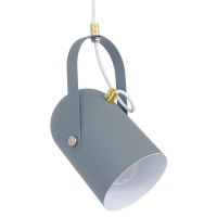 GLOBOSTAR® HAZEL 00925 Μοντέρνο Κρεμαστό Φωτιστικό Οροφής με Ντουί 1 x E27 AC 220-240V IP20 - Γκρι & Χρυσό - Μ12 x Π12 x Υ27cm