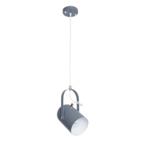GLOBOSTAR® HAZEL 00925 Μοντέρνο Κρεμαστό Φωτιστικό Οροφής με Ντουί 1 x E27 AC 220-240V IP20 - Γκρι & Χρυσό - Μ12 x Π12 x Υ27cm