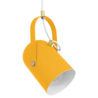 GLOBOSTAR® HAZEL 00926 Μοντέρνο Κρεμαστό Φωτιστικό Οροφής με Ντουί 1 x E27 AC 220-240V IP20 - Πορτοκαλί & Χρυσό - Μ12 x Π12 x Υ27cm