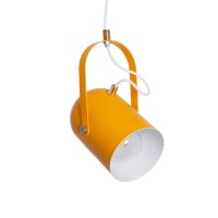 GLOBOSTAR® HAZEL 00926 Μοντέρνο Κρεμαστό Φωτιστικό Οροφής με Ντουί 1 x E27 AC 220-240V IP20 - Πορτοκαλί & Χρυσό - Μ12 x Π12 x Υ27cm