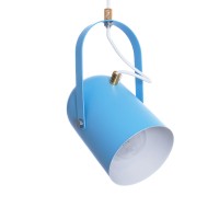 GLOBOSTAR® HAZEL 00927 Μοντέρνο Κρεμαστό Φωτιστικό Οροφής με Ντουί 1 x E27 AC 220-240V IP20 - Γαλάζιο & Χρυσό - Μ12 x Π12 x Υ27cm