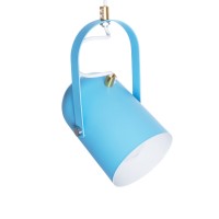 GLOBOSTAR® HAZEL 00927 Μοντέρνο Κρεμαστό Φωτιστικό Οροφής με Ντουί 1 x E27 AC 220-240V IP20 - Γαλάζιο & Χρυσό - Μ12 x Π12 x Υ27cm