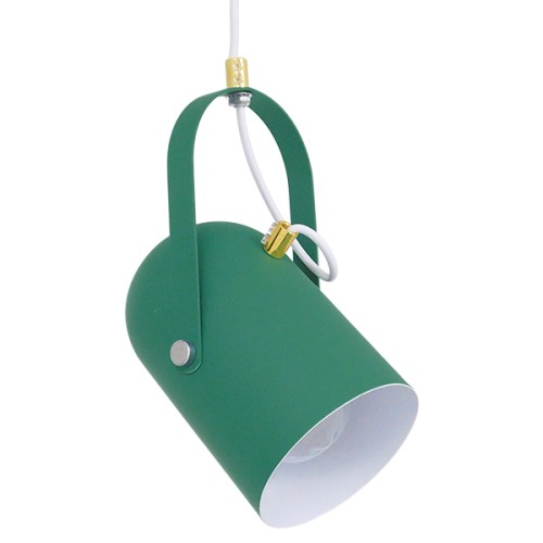 GLOBOSTAR® HAZEL 00928 Μοντέρνο Κρεμαστό Φωτιστικό Οροφής με Ντουί 1 x E27 AC 220-240V IP20 - Πράσινο & Χρυσό - Μ12 x Π12 x Υ27cm