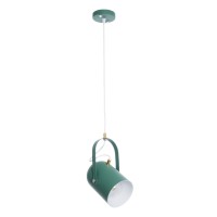 GLOBOSTAR® HAZEL 00928 Μοντέρνο Κρεμαστό Φωτιστικό Οροφής με Ντουί 1 x E27 AC 220-240V IP20 - Πράσινο & Χρυσό - Μ12 x Π12 x Υ27cm