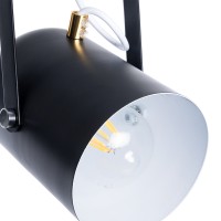 GLOBOSTAR® HAZEL 00930 Μοντέρνο Κρεμαστό Φωτιστικό Οροφής με Ντουί 1 x E27 AC 220-240V IP20 - Μαύρο & Χρυσό - Μ12 x Π12 x Υ27cm