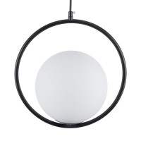 GLOBOSTAR® MADRID 00931 Μοντέρνο Κρεμαστό Φωτιστικό Οροφής με Ντουί 1 x E27 AC 220-240V IP20 - Μαύρο & Λευκό - Μ30 x Π20 x Υ30cm