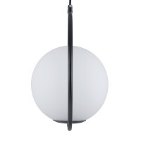GLOBOSTAR® MADRID 00931 Μοντέρνο Κρεμαστό Φωτιστικό Οροφής με Ντουί 1 x E27 AC 220-240V IP20 - Μαύρο & Λευκό - Μ30 x Π20 x Υ30cm