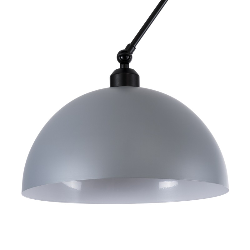 GLOBOSTAR® LOTUS 00937 Μοντέρνο Φωτιστικό Οροφής με Ντουί 1 x E27 AC 220-240V IP20 - Γκρι & Μαύρο - Μ30 x Π30 x Υ21cm