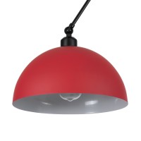 GLOBOSTAR® LOTUS 00938 Μοντέρνο Φωτιστικό Οροφής με Ντουί 1 x E27 AC 220-240V IP20 - Κόκκινο & Μαύρο - Μ30 x Π30 x Υ21cm