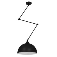 GLOBOSTAR® LOTUS 00939 Μοντέρνο Φωτιστικό Οροφής με Ντουί 1 x E27 AC 220-240V IP20 - Μαύρο - Μ30 x Π30 x Υ21cm