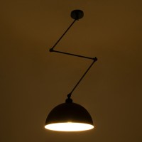 GLOBOSTAR® LOTUS 00939 Μοντέρνο Φωτιστικό Οροφής με Ντουί 1 x E27 AC 220-240V IP20 - Μαύρο - Μ30 x Π30 x Υ21cm