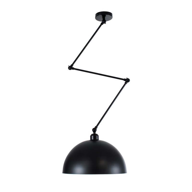 GLOBOSTAR® LOTUS 00939 Μοντέρνο Φωτιστικό Οροφής με Ντουί 1 x E27 AC 220-240V IP20 - Μαύρο - Μ30 x Π30 x Υ21cm
