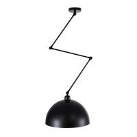 GLOBOSTAR® LOTUS 00939 Μοντέρνο Φωτιστικό Οροφής με Ντουί 1 x E27 AC 220-240V IP20 - Μαύρο - Μ30 x Π30 x Υ21cm