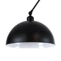 GLOBOSTAR® LOTUS 00939 Μοντέρνο Φωτιστικό Οροφής με Ντουί 1 x E27 AC 220-240V IP20 - Μαύρο - Μ30 x Π30 x Υ21cm