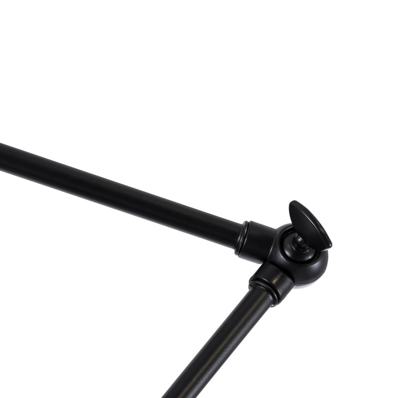 GLOBOSTAR® LOTUS 00939 Μοντέρνο Φωτιστικό Οροφής με Ντουί 1 x E27 AC 220-240V IP20 - Μαύρο - Μ30 x Π30 x Υ21cm