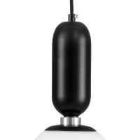 GLOBOSTAR® MAVERICK 00945 Μοντέρνο Κρεμαστό Φωτιστικό Οροφής με Ντουί 1 x E27 AC 220-240V IP20 - Μαύρο & Λευκό - Μ15 x Π15 x Υ33cm