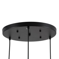 GLOBOSTAR® MONROE 00952 Μοντέρνο Κρεμαστό Φωτιστικό Οροφής με Ντουί 3 x E27 AC 220-240V IP20 - Μαύρο & Λευκό - Μ60 x Π60 x Υ50cm