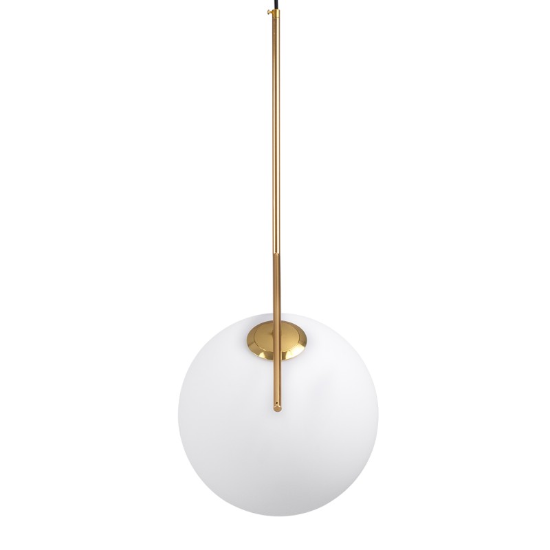 GLOBOSTAR® MONROE 00956 Μοντέρνο Κρεμαστό Φωτιστικό Οροφής με Ντουί 1 x E27 AC 220-240V IP20 - Χρυσό & Λευκό - Μ30 x Π30 x Υ75cm