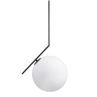 GLOBOSTAR® MONROE 00957 Μοντέρνο Κρεμαστό Φωτιστικό Οροφής με Ντουί 1 x E27 AC 220-240V IP20 - Μαύρο & Λευκό - Μ30 x Π30 x Υ75cm