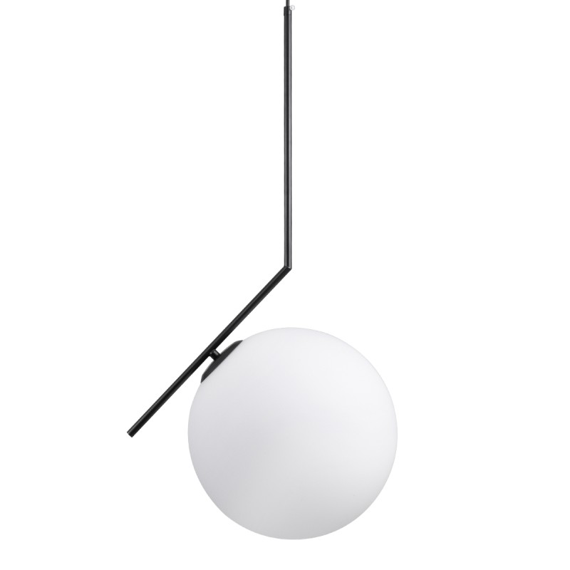 GLOBOSTAR® MONROE 00957 Μοντέρνο Κρεμαστό Φωτιστικό Οροφής με Ντουί 1 x E27 AC 220-240V IP20 - Μαύρο & Λευκό - Μ30 x Π30 x Υ75cm