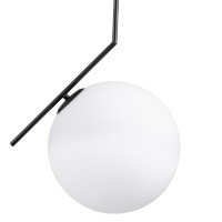 GLOBOSTAR® MONROE 00957 Μοντέρνο Κρεμαστό Φωτιστικό Οροφής με Ντουί 1 x E27 AC 220-240V IP20 - Μαύρο & Λευκό - Μ30 x Π30 x Υ75cm