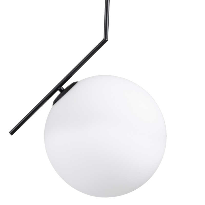 GLOBOSTAR® MONROE 00957 Μοντέρνο Κρεμαστό Φωτιστικό Οροφής με Ντουί 1 x E27 AC 220-240V IP20 - Μαύρο & Λευκό - Μ30 x Π30 x Υ75cm
