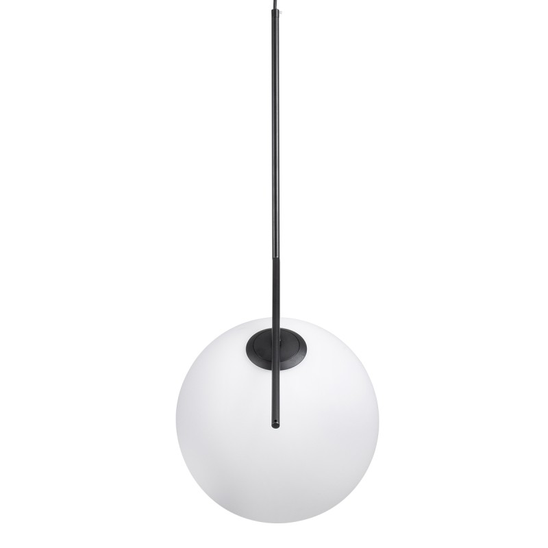 GLOBOSTAR® MONROE 00957 Μοντέρνο Κρεμαστό Φωτιστικό Οροφής με Ντουί 1 x E27 AC 220-240V IP20 - Μαύρο & Λευκό - Μ30 x Π30 x Υ75cm