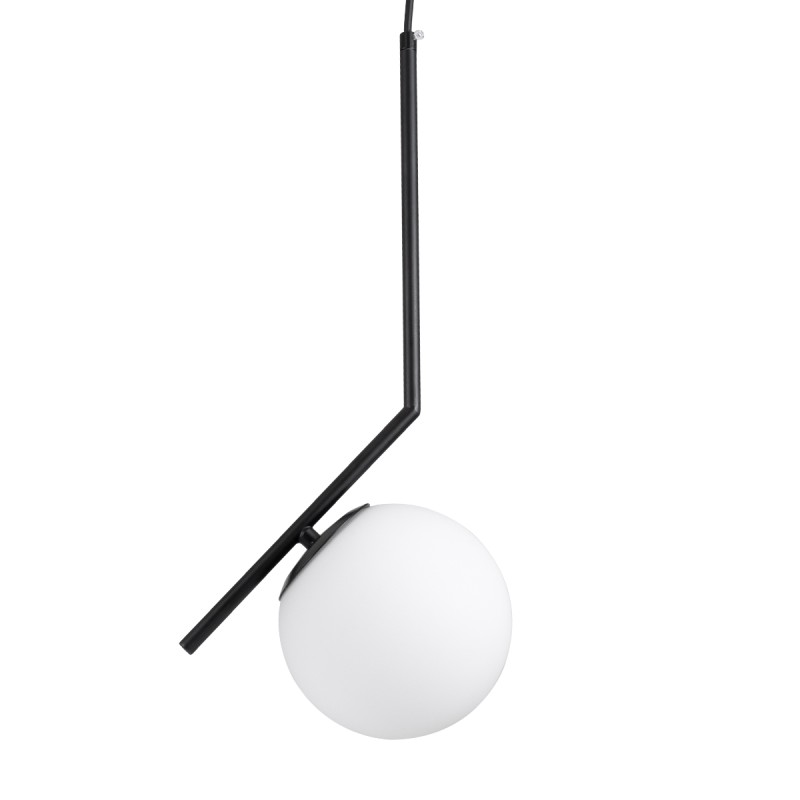 GLOBOSTAR® MONROE 00959 Μοντέρνο Κρεμαστό Φωτιστικό Οροφής με Ντουί 1 x E27 AC 220-240V IP20 - Μαύρο & Λευκό - Μ15 x Π15 x Υ49cm
