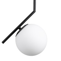 GLOBOSTAR® MONROE 00959 Μοντέρνο Κρεμαστό Φωτιστικό Οροφής με Ντουί 1 x E27 AC 220-240V IP20 - Μαύρο & Λευκό - Μ15 x Π15 x Υ49cm