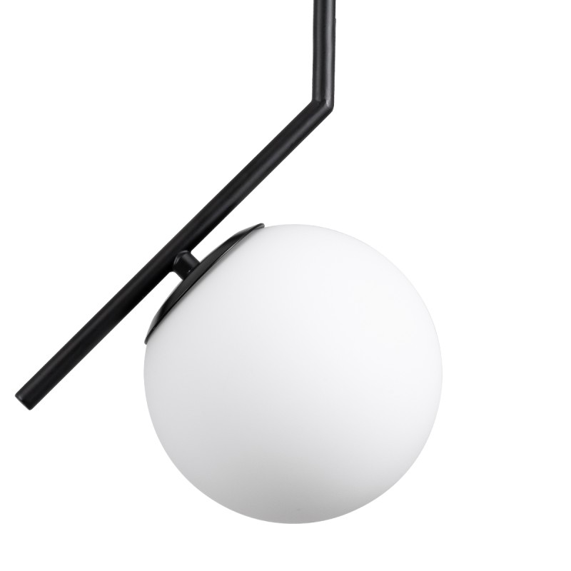 GLOBOSTAR® MONROE 00959 Μοντέρνο Κρεμαστό Φωτιστικό Οροφής με Ντουί 1 x E27 AC 220-240V IP20 - Μαύρο & Λευκό - Μ15 x Π15 x Υ49cm