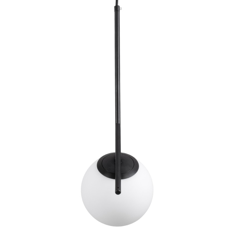 GLOBOSTAR® MONROE 00959 Μοντέρνο Κρεμαστό Φωτιστικό Οροφής με Ντουί 1 x E27 AC 220-240V IP20 - Μαύρο & Λευκό - Μ15 x Π15 x Υ49cm