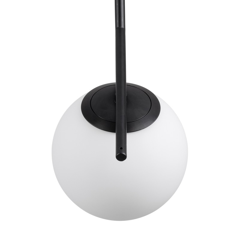 GLOBOSTAR® MONROE 00959 Μοντέρνο Κρεμαστό Φωτιστικό Οροφής με Ντουί 1 x E27 AC 220-240V IP20 - Μαύρο & Λευκό - Μ15 x Π15 x Υ49cm