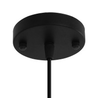 GLOBOSTAR® CARTER 00960 Μοντέρνο Κρεμαστό Φωτιστικό Οροφής με Ντουί 1 x E27 AC 220-240V IP20 - Μαύρο & Μπεζ - Μ28 x Π28 x Υ23cm