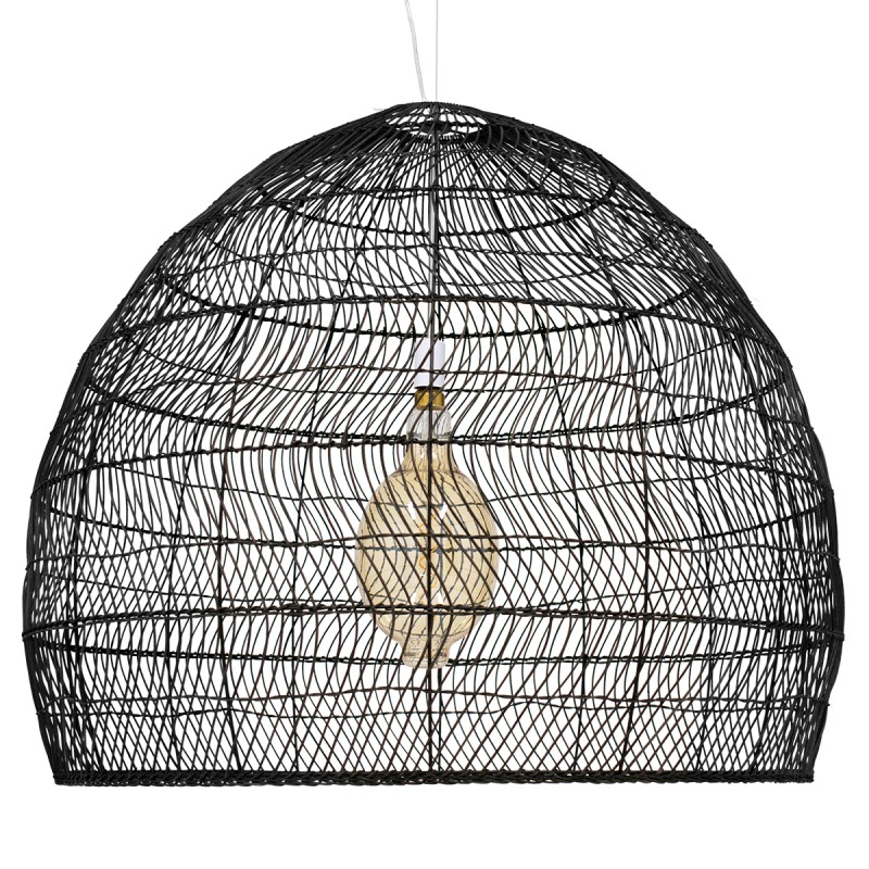 GLOBOSTAR® MALIBU 00966 Boho Κρεμαστό Φωτιστικό Οροφής με Ντουί 1 x E27 AC 220-240V IP20 - Μαύρο - Μ100 x Π100 x Y86cm