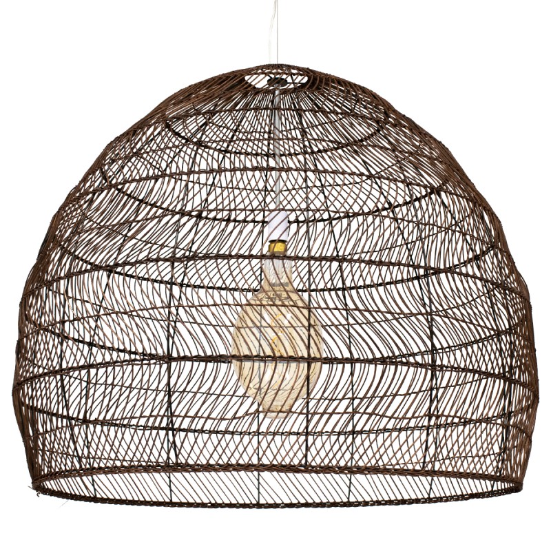 GLOBOSTAR® MALIBU 00967 Boho Κρεμαστό Φωτιστικό Οροφής με Ντουί 1 x E27 AC 220-240V IP20 - Καφέ - Μ100 x Π100 x Y86cm