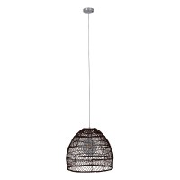 GLOBOSTAR® MALIBU 00970 Boho Κρεμαστό Φωτιστικό Οροφής με Ντουί 1 x E27 AC 220-240V IP20 - Καφέ - Μ40 x Π40 x Υ35cm