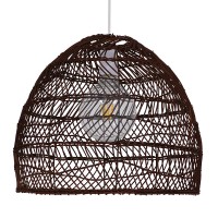 GLOBOSTAR® MALIBU 00970 Boho Κρεμαστό Φωτιστικό Οροφής με Ντουί 1 x E27 AC 220-240V IP20 - Καφέ - Μ40 x Π40 x Υ35cm