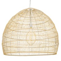GLOBOSTAR® MALIBU 00974 Boho Κρεμαστό Φωτιστικό Οροφής με Ντουί 1 x E27 AC 220-240V IP20 - Μπεζ - Μ100 x Π100 x Y86cm