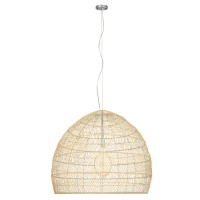 GLOBOSTAR® MALIBU 00974 Boho Κρεμαστό Φωτιστικό Οροφής με Ντουί 1 x E27 AC 220-240V IP20 - Μπεζ - Μ100 x Π100 x Y86cm