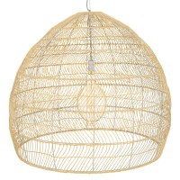 GLOBOSTAR® MALIBU 00974 Boho Κρεμαστό Φωτιστικό Οροφής με Ντουί 1 x E27 AC 220-240V IP20 - Μπεζ - Μ100 x Π100 x Y86cm